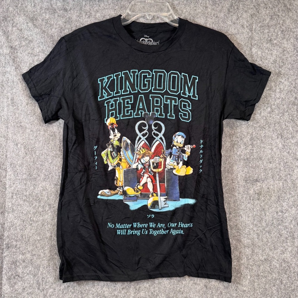 Disney‎ Kingdom Hearts Short Sleeve Graphic T Shirt Mens Sz Sm Mickey Sora Games
